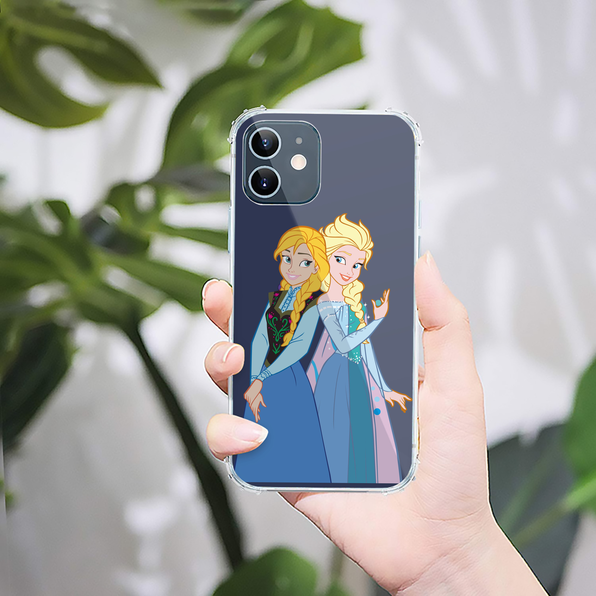 （画像用） アナと雪の女王 アンナ エルサ Frozen Anna Elsa 【iPhone 12シリーズ対応】透明スマホケース（クリアソフトケース）
